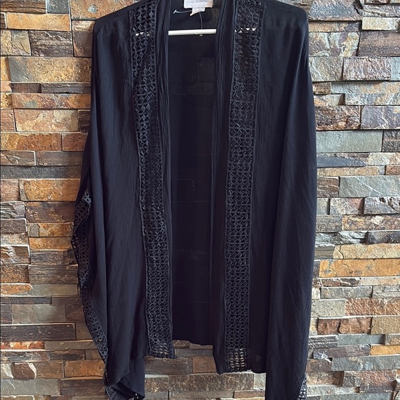 Nordstrom Women’s Beach Cover/Kimono/Light Cardigan Black OS - Picture 1 of 7